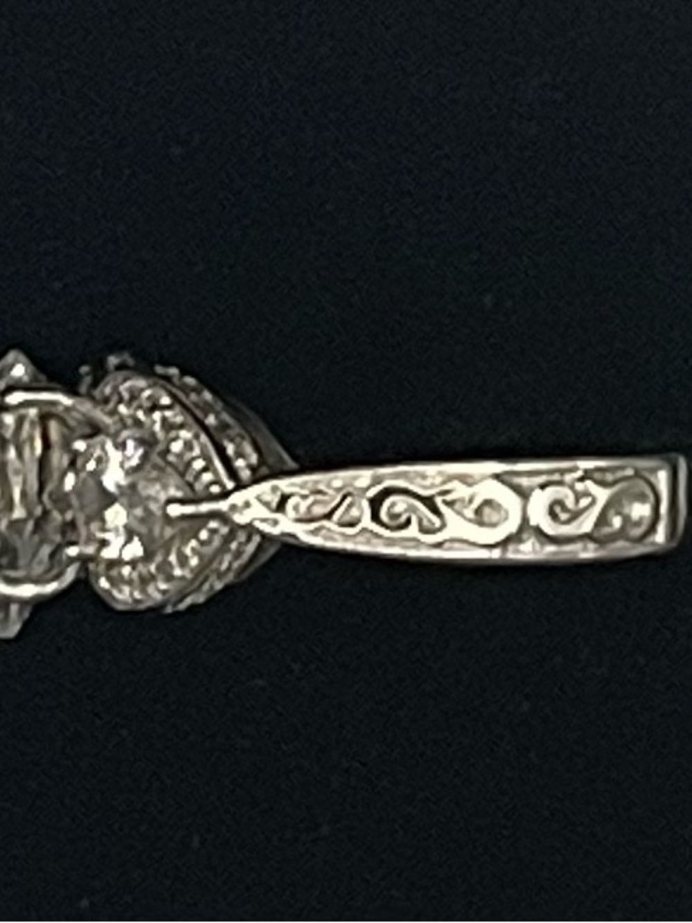 NWT .PAJ 925 SS  stunning radiance by absolute. Simulated, diamond ring sz 8 - Picture 5 of 8